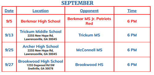 Volleyball Schedule